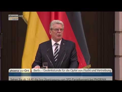 Flucht und Vertreibung: Rede von Bundespräsident Gauck am 20.06.2015
