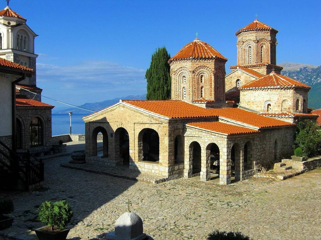 The monastery of Saint Naum is located on the southeast side of Lake Ohrid, in Macedonia.
