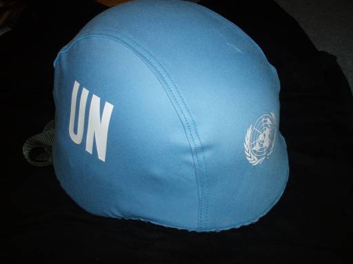 Das Erkennungszeichen der UN-Sodalten: der blaue Helm.