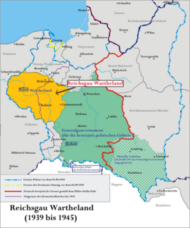 Karte Reichsgau Wartheland 1939-1945