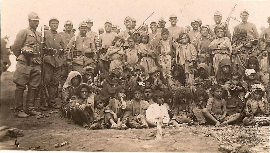 Turkish soldiers and local people of Dersim region. They were exiled to other parts of Turkey, 1938.