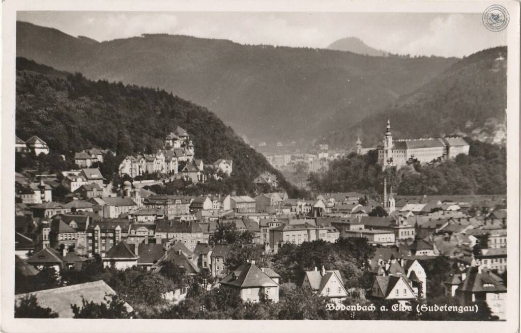 Ortsansicht von Tetschen-Bodenbach im Sudetenland