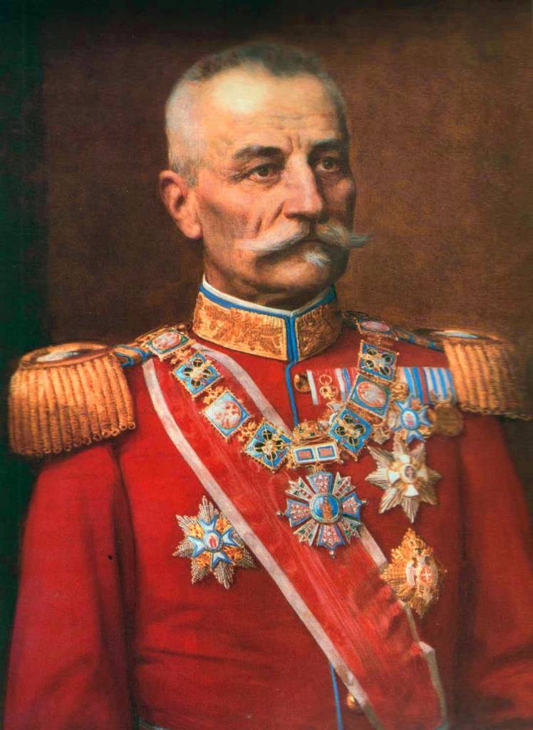 Porträt von Peter I. Karađorđević, dem ersten König Jugoslawiens.