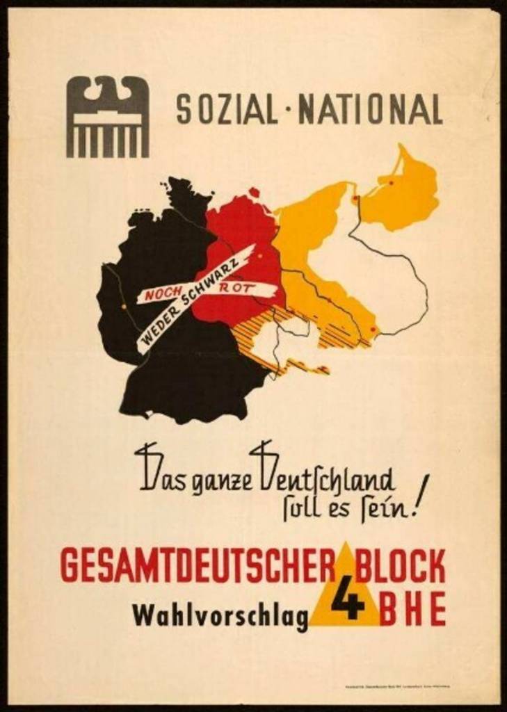 Wahlplakat GB/BHE 1957