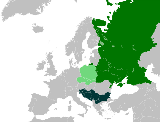 Staaten, in denen eine slawische Sprache die Nationalsprache ist